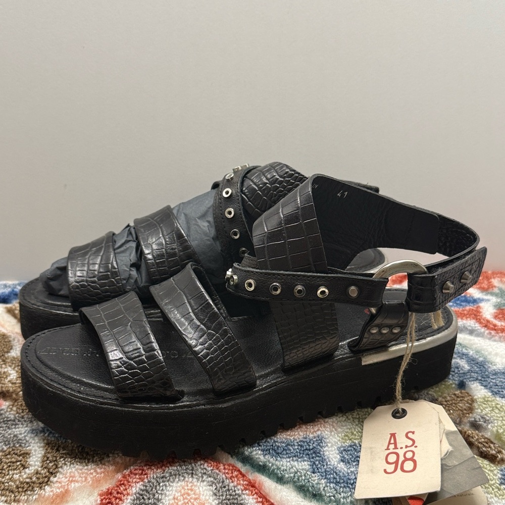 A.S.98 for Free People platform strappy sandals with studs 41